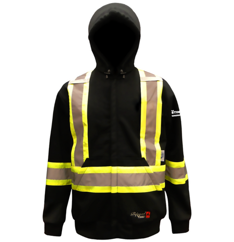 Hi Vis FR Traffic Hoodie (with Detachable Hood)